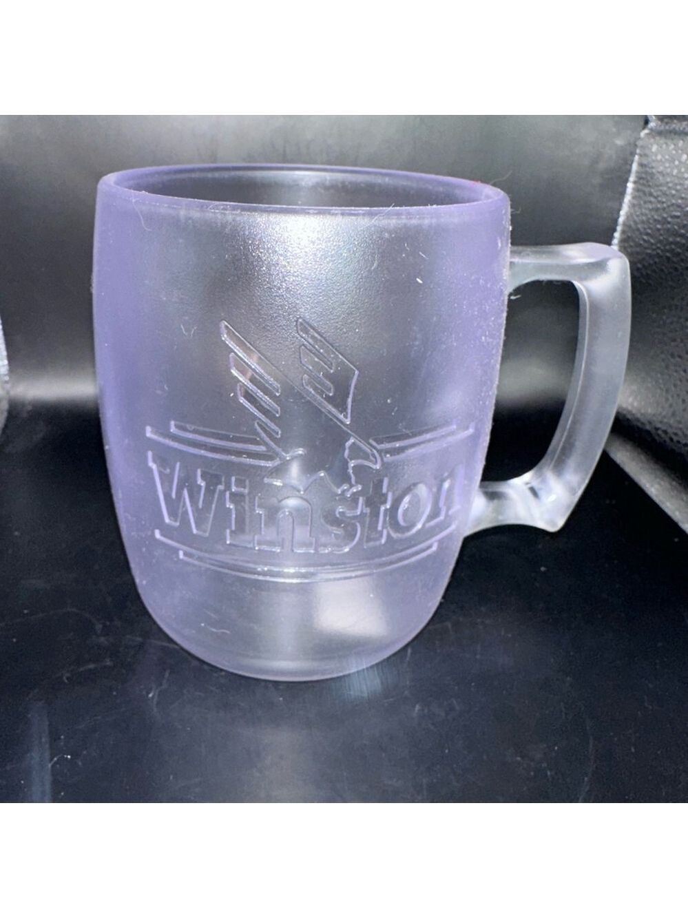 Vintage 1990's Winston Cigarettes Logo Promotional Thick Plastic Coffee Mug